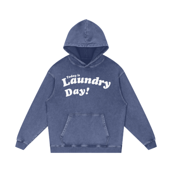 Laundry Day Heavyweight Acid Wash Oversize Hoodie - Image 3